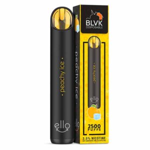 Pod Descartável BLVK Ello 2500 puffs 35mg – Peachy Ice