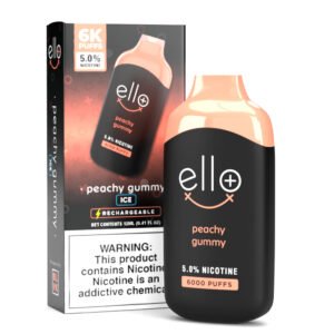 Pod Descartável BLVK Ello Plus 6K Puffs Peachy Gummy