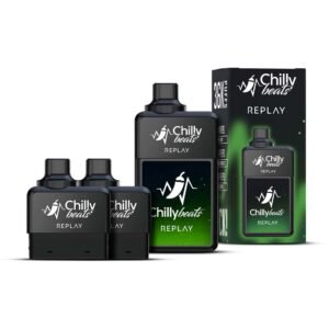 Pod Descartável Chilly Beats Replay 36K puffs Fresh Mint + Strawberry Banana Ice + Bubble Gum Ice