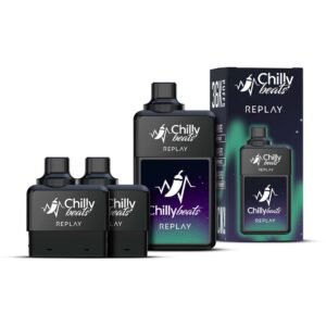 Pod Descartável Chilly Beats Replay 36K puffs Grape Apple Ice + Strawberry Kiwi Ice + Passion Fruit Strawberry Ice