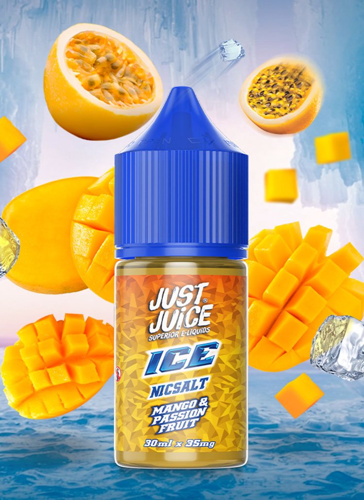 just juice ice banner mango passion fruit
